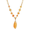 1928 Jewelry Topaz Crystals & Carnelian Marble Effect Pendant Necklace 15