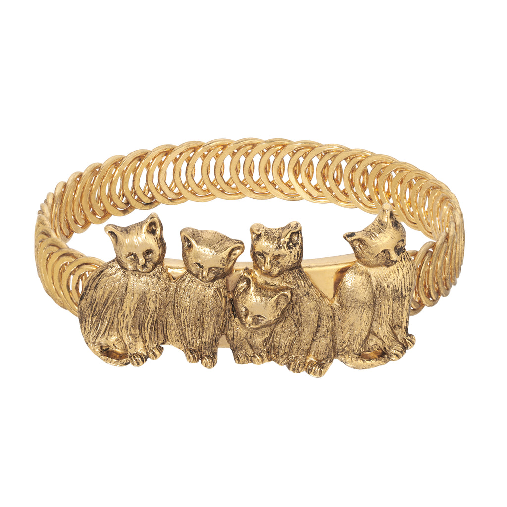 1928 Jewelry Cat Friends Belt Bracelet