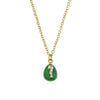 1928 Jewelry Cobra Crystal Accent Green Egg Pendant Necklace 18