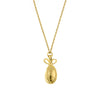 1928 Jewelry Gold Egg And Bow Pendant Necklace 24