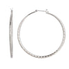 2028 Jewelry Silver Extra Large Hoop Earrings With Design