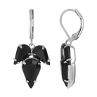 1928 Jewelry Drop Earrings Made With Black Austrian Crystal