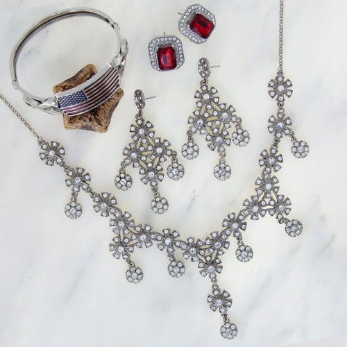 1928 Jewelry $200 Value Mystery Jewelry Package One Necklace, Two Earr