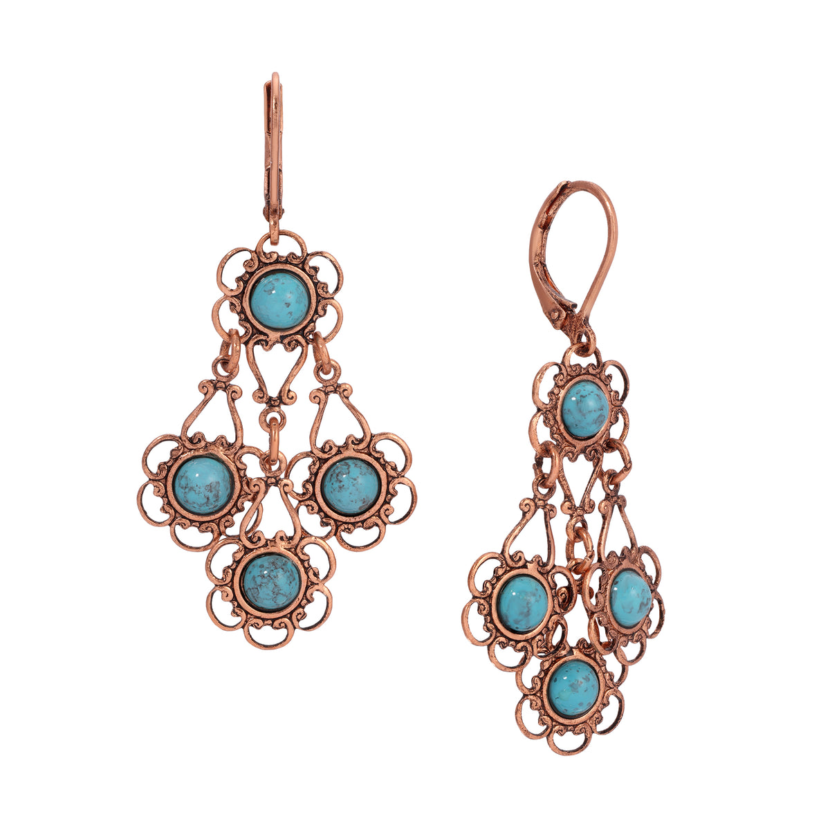 Desert Turquoise Stone Drop Earrings
