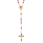 Symbols Of Faith Red Bead And Red Enamel Rosary