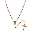 Symbols Of Faith Red Bead And Red Enamel Rosary