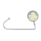 Silver & Light Blue Cameo Cherub Purse Holder