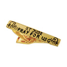 Symbols Of Faith St. Jude  Pray For Us Gold Tie Bar Clip