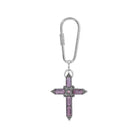 Symbols of Faith Moonstone & Crystal Cross Carabiner Key Chain