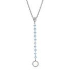 Symbols Of Faith Mary Medallion Crystal Rosary Badge And Eyeglass Holder Y-Necklace 16" + 3" Extender