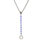 Symbols Of Faith Mary Medallion Crystal Rosary Badge And Eyeglass Holder Y-Necklace 16" + 3" Extender