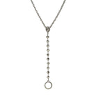 Symbols Of Faith Mary Medallion Crystal Rosary Badge And Eyeglass Holder Y-Necklace 16" + 3" Extender