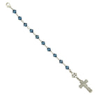 Symbols Of Faith Blue Crucifix Bracelet