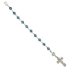 Symbols Of Faith Blue Crucifix Bracelet
