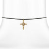 Symbols of Faith Crystal Filigree Cross Pendant Satin Cord Choker Necklace 14