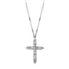 Symbols Of Faith Pewter Crystal Cross Pendant Necklace 20
