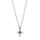 Symbols Of Faith Crystal Cross Pendant Necklace 16" + 3" Extender