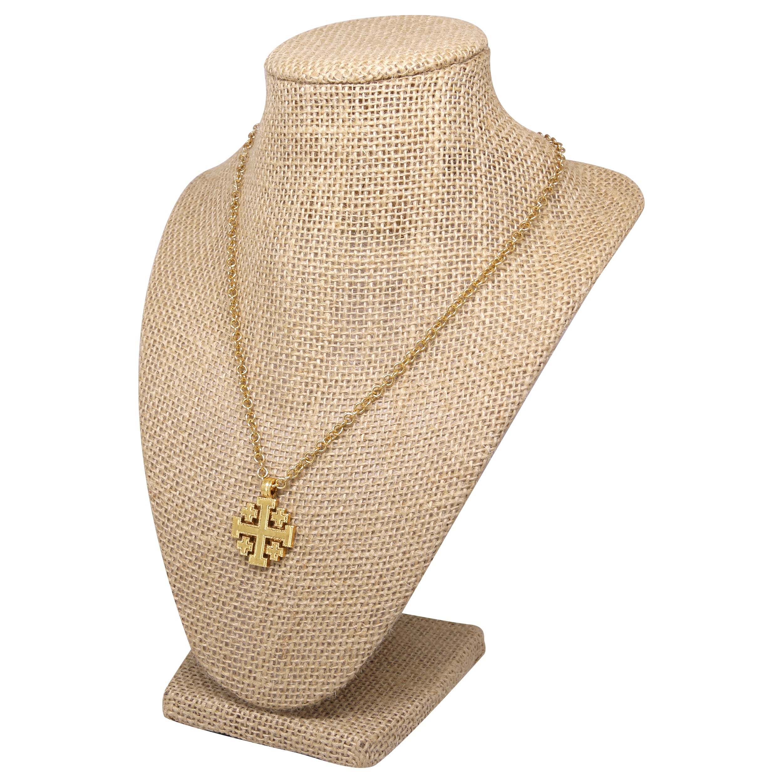 14K Yellow Gold Jerusalem Cross Diamond Pendant with Blue Enamel, Jewelry |  My Jerusalem Store