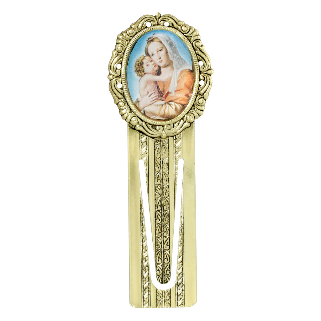 Symbols Of Faith Oval Mary and Child Decal Bookmark