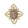 Symbols Of Faith Madonna and Child Light Amethyst Enamel & AB Crystal Pin