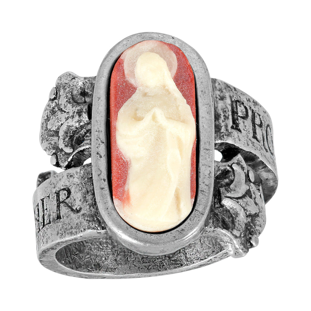 Symbols Of Faith Protect Us Holy Mother Mary Ring