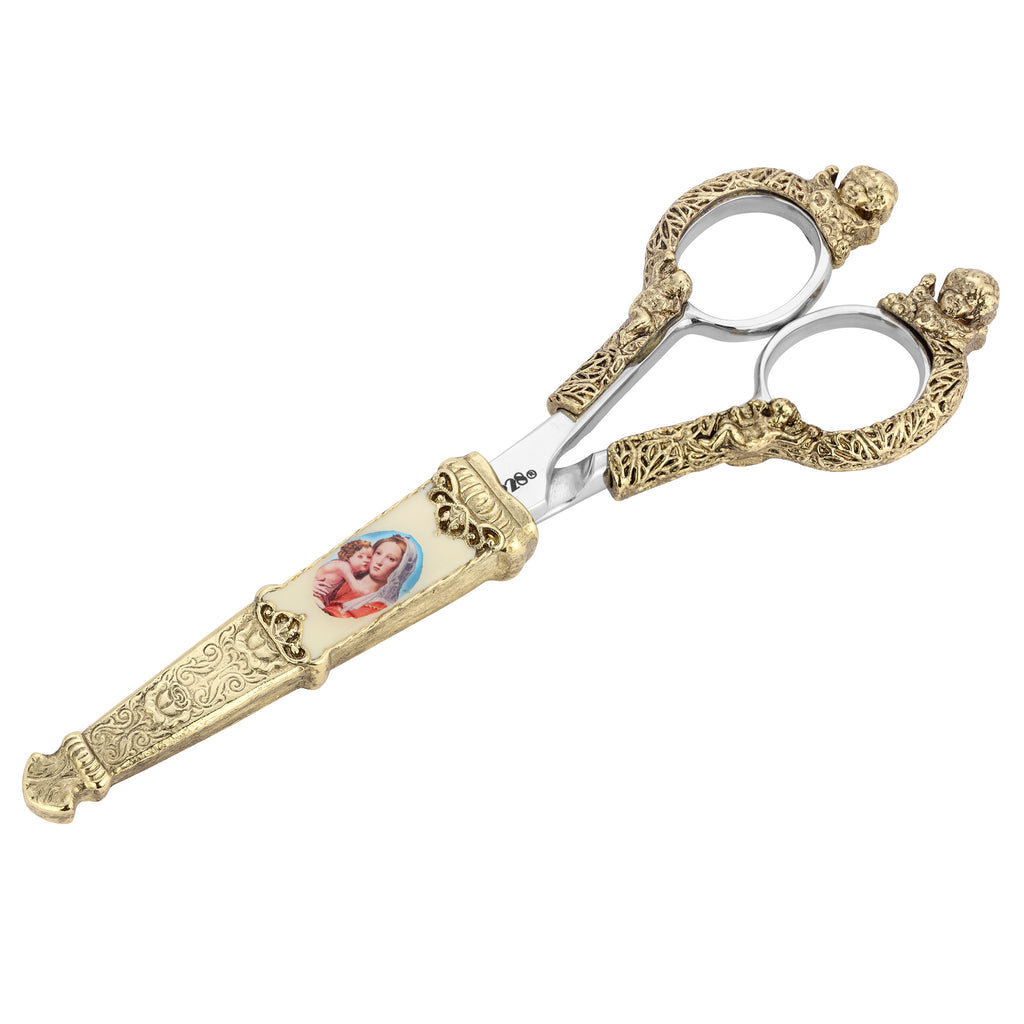 Symbols Of Faith Mother, Child & Cherub Scissors