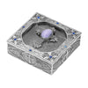 Symbols Of Faith Oval Gemstone Cross And Leaf Pewter Rosary Box