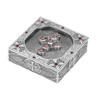 Symbols Of Faith Austrian Channel Crystal Cross And Leaf Pewter Rosary Box