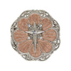 Symbols Of Faith Two Tone Cross Medallion Pin
