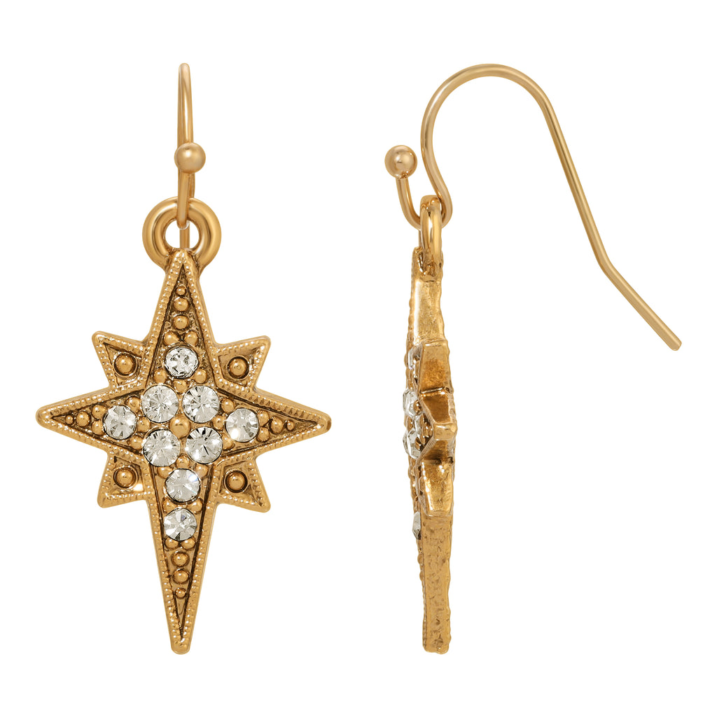 Symbols Of Faith Star Of Bethlehem Crystal Drop Earrings