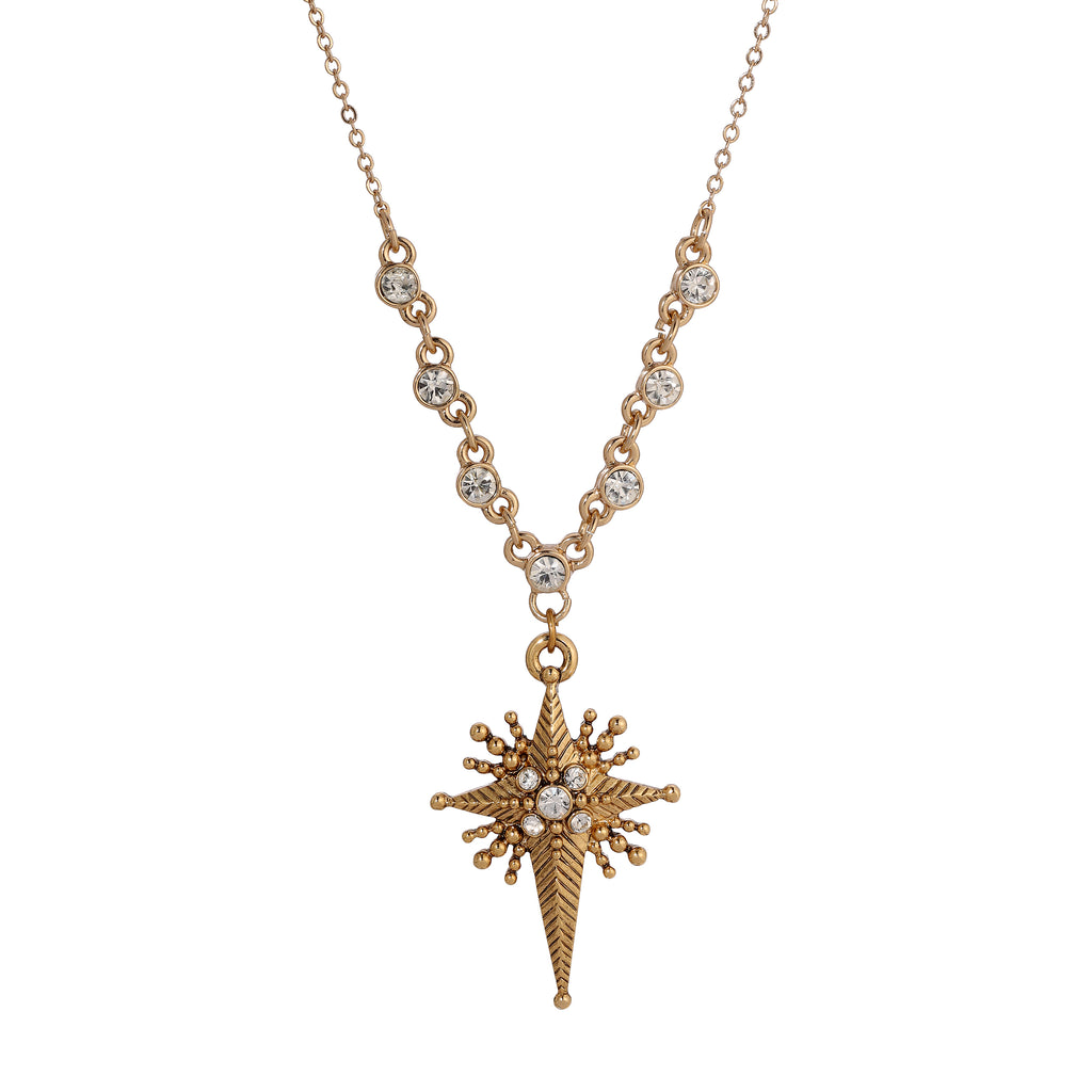 Symbols Of Faith Radiant Crystal Cross Pendant Necklace 16" + 3" Extender