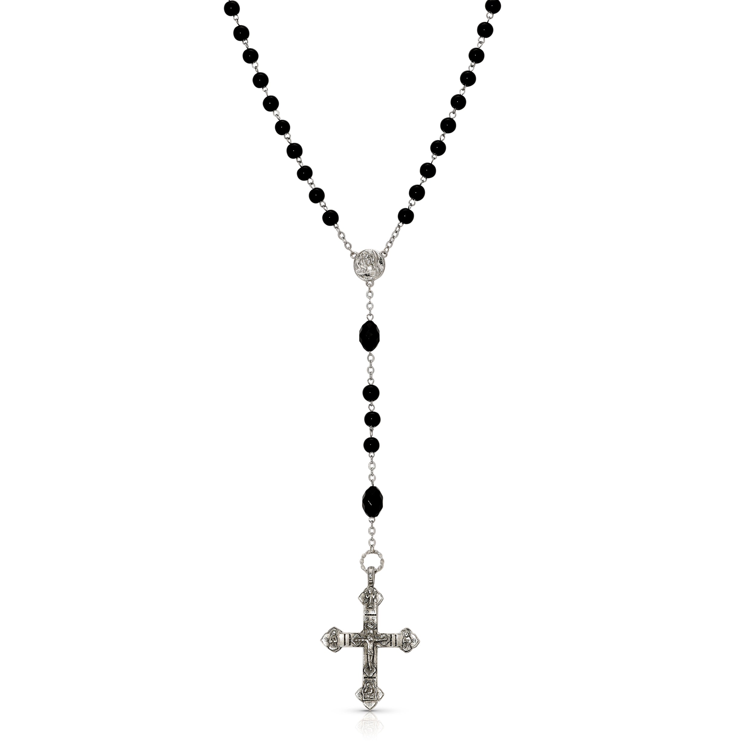 Rosary - Genuine Black Onyx Beads - St. Jude Shop, Inc.