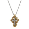 Symbols Of Faith Fleur De Lis Cross & Crucifix Pendant Necklace 24