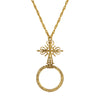 Symbols of Faith Ornate Cross Magnifier Pendant Necklace 28