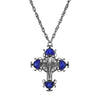 Symbols Of Faith Halfmoon Crystal Crucifix Pendant Necklace 28