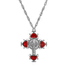 Symbols Of Faith Halfmoon Crystal Crucifix Pendant Necklace 28