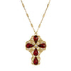 Symbols Of Faith Crystal Cross Pendant Necklace 28