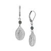 Symbols Of Faith Miraculous Medal & Beads Dangle Earrings