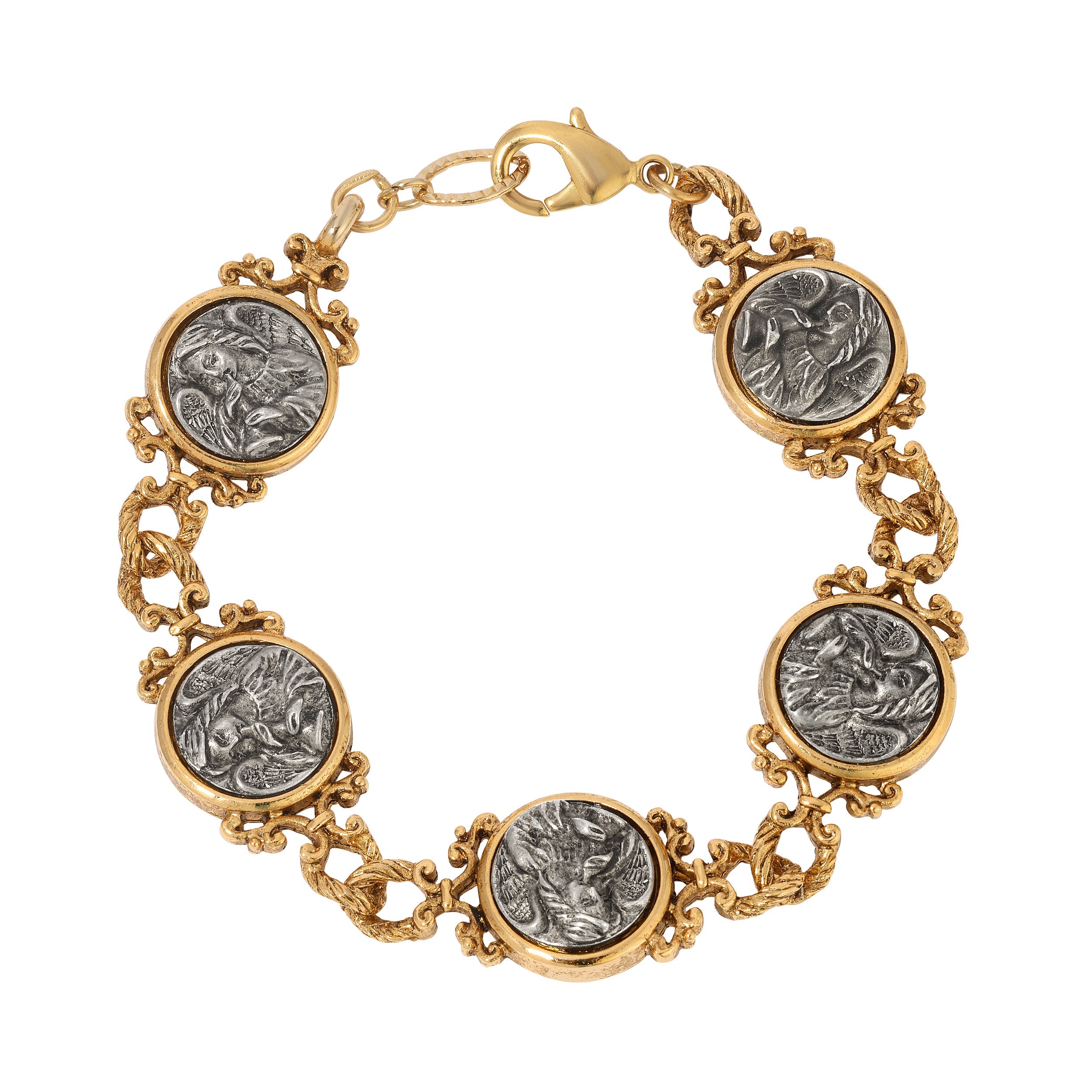 Symbols of Faith Angels With Trumpet Linking Bracelet