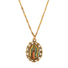 Symbols Of Faith Our Lady of Guadalupe Oval Pendant Necklace 15