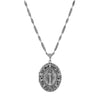 Symbols Of Faith Oval Virgin Mary Photo Locket Necklace 28