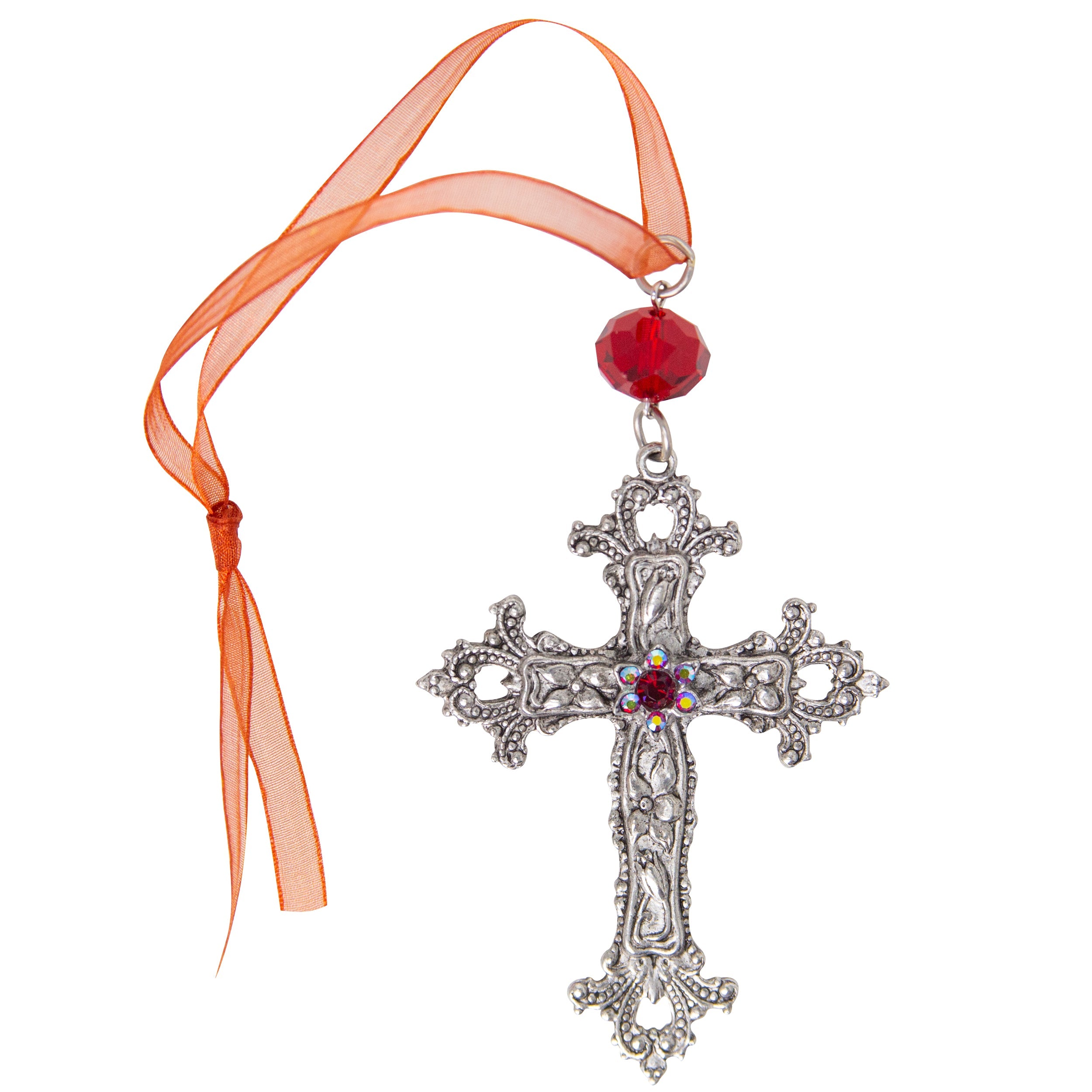 Symbols Of Faith Crystal Flower & Cross Christmas Tree
