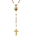Symbols Of Faith Sacred Heart of Jesus Crucifix Rosary 21"