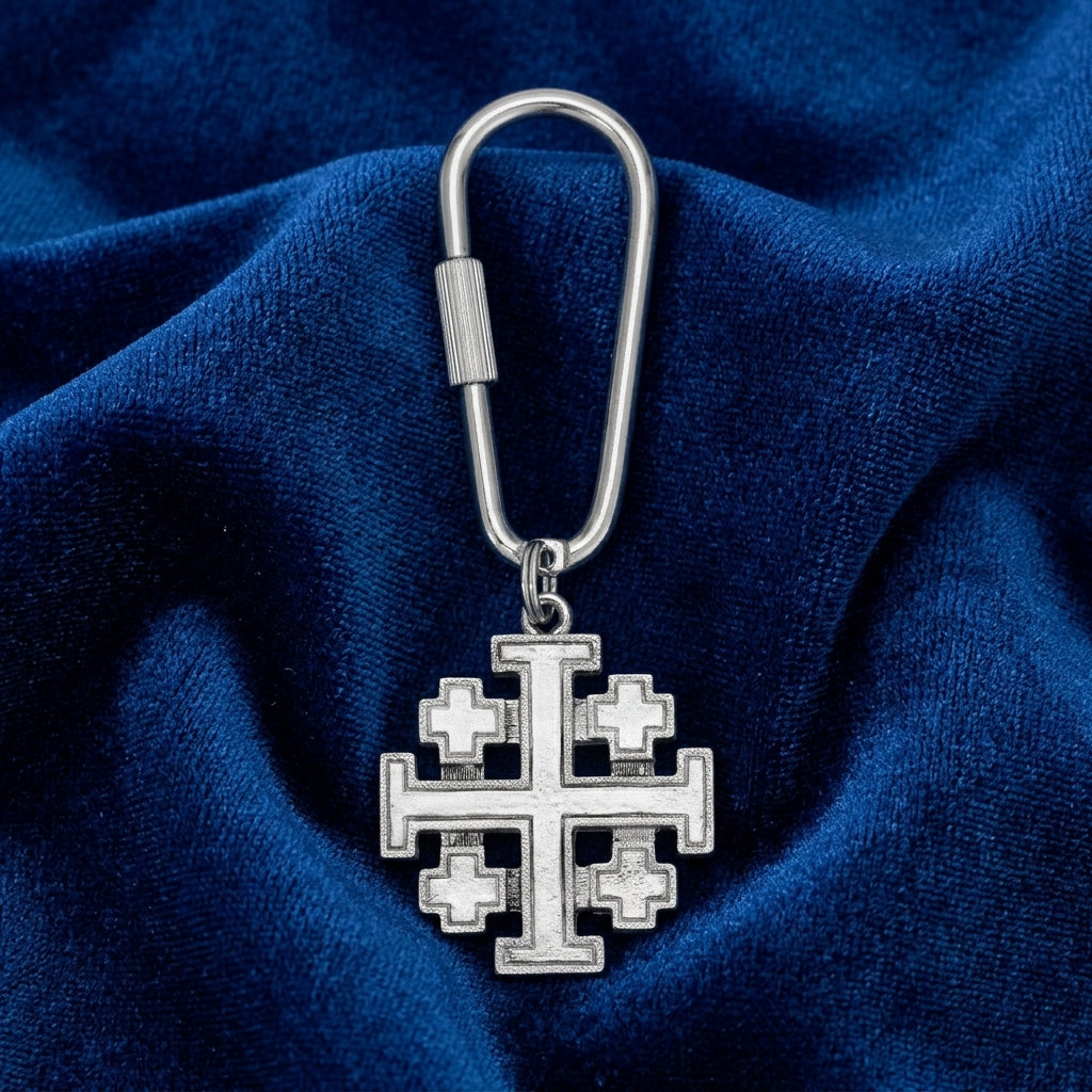 Silver Jerusalem Cross Key Chain – 1928 Jewelry