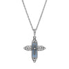 Symbols Of Faith Triquetra Cross Glass Pendant Necklace 28
