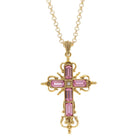 Symbols Of Faith Cavlariae Crystal Cross Pendant Necklace 18" + 3" Extender