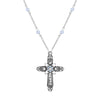 Symbols Of Faith Floral Cross Crystal Pendant Necklace 16