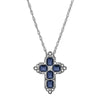 Regal Filigree Crystal Cross Pendant Necklace 30