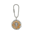 Rose Gold & Silver Star of Bethlehem Keychain