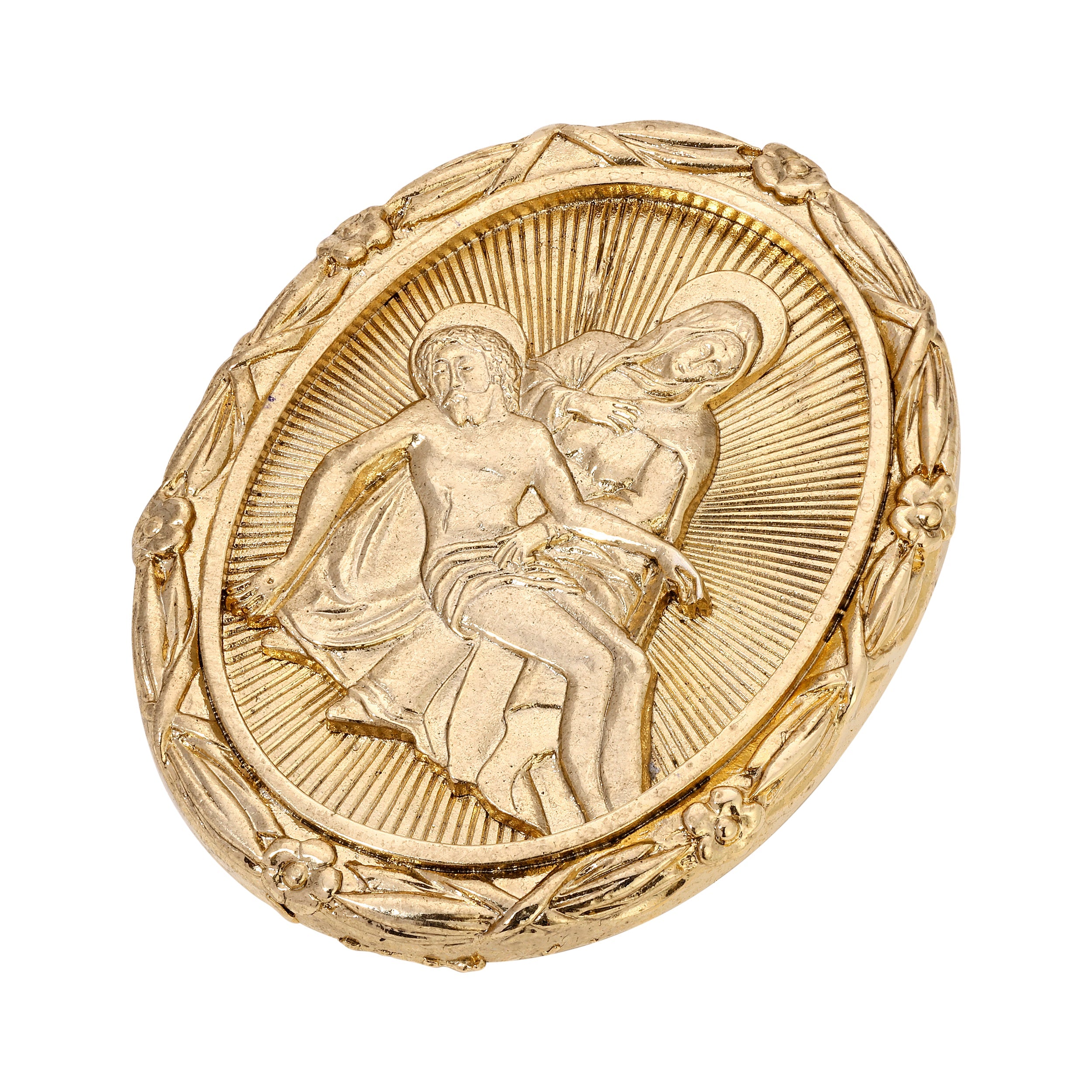 Symbols Of Faith The Pieta Oval Brooch Pin